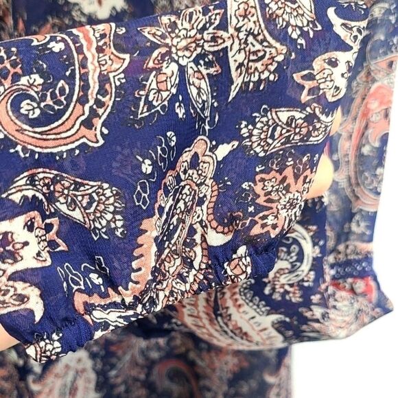 Octavia Button Down Sheer Blouse Size Small - Picture 3 of 12